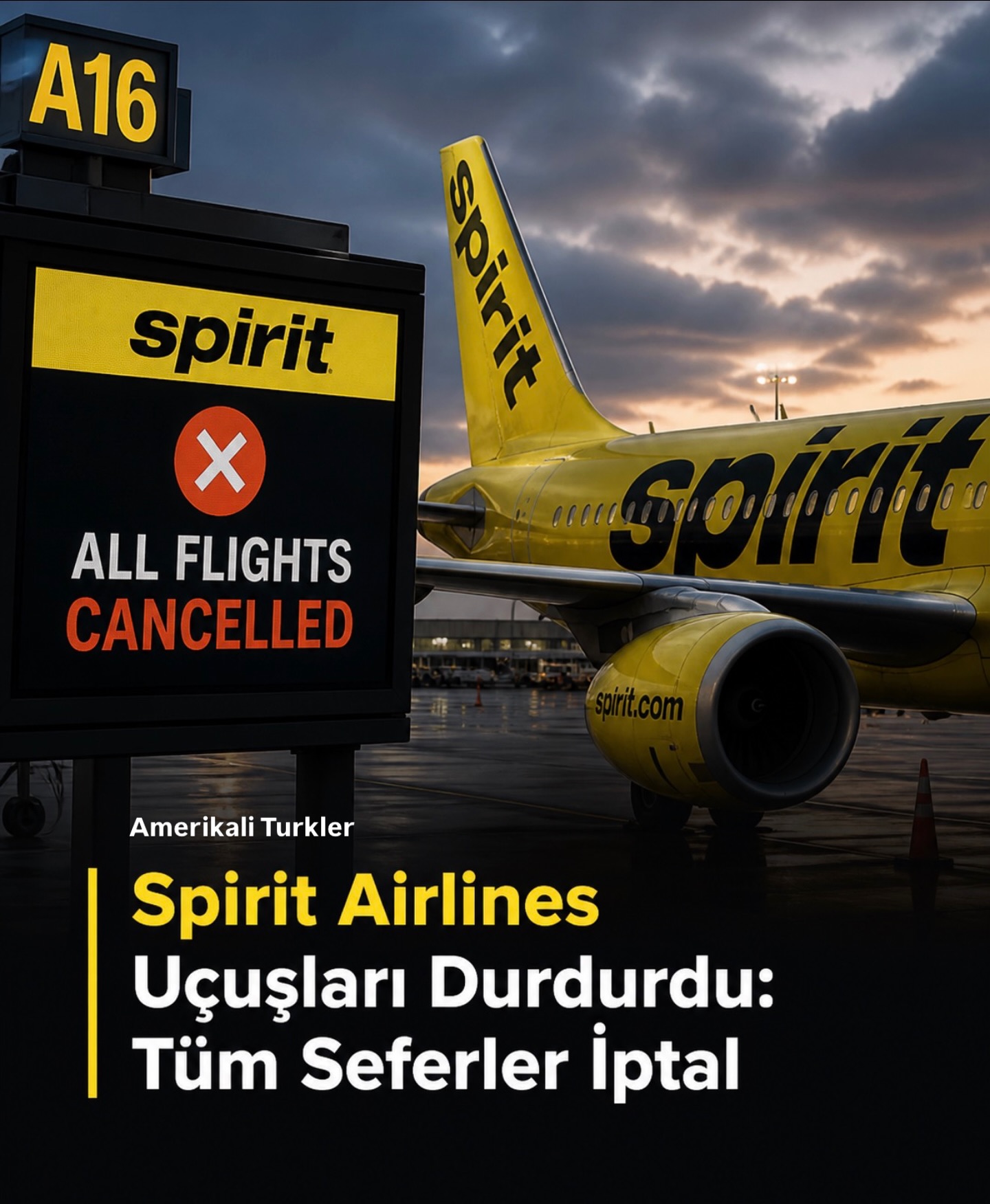 Spirit Airlines Uçuşları Durdurdu: Tüm Seferler İptal