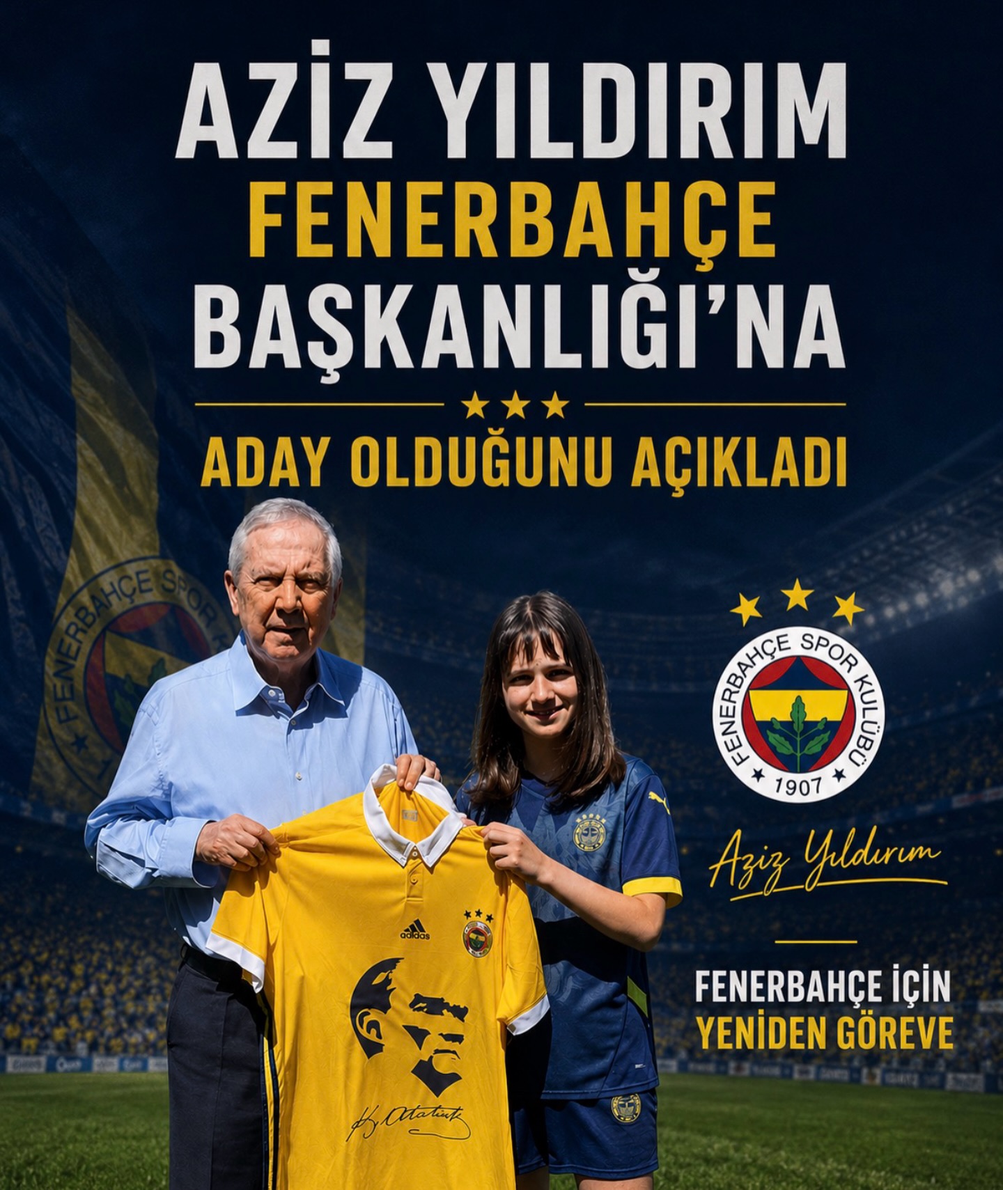 Aziz Yıldırım, Fenerbahçe Başkanlığına aday olduğunu açıkladı
