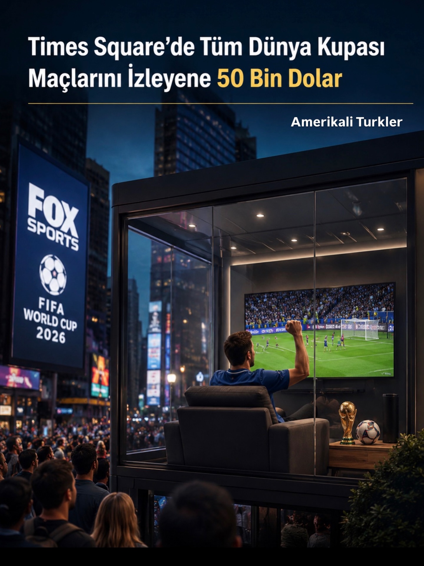Times Square’de Tüm Dünya Kupası Maçlarını İzleyene 50 Bin Dolar