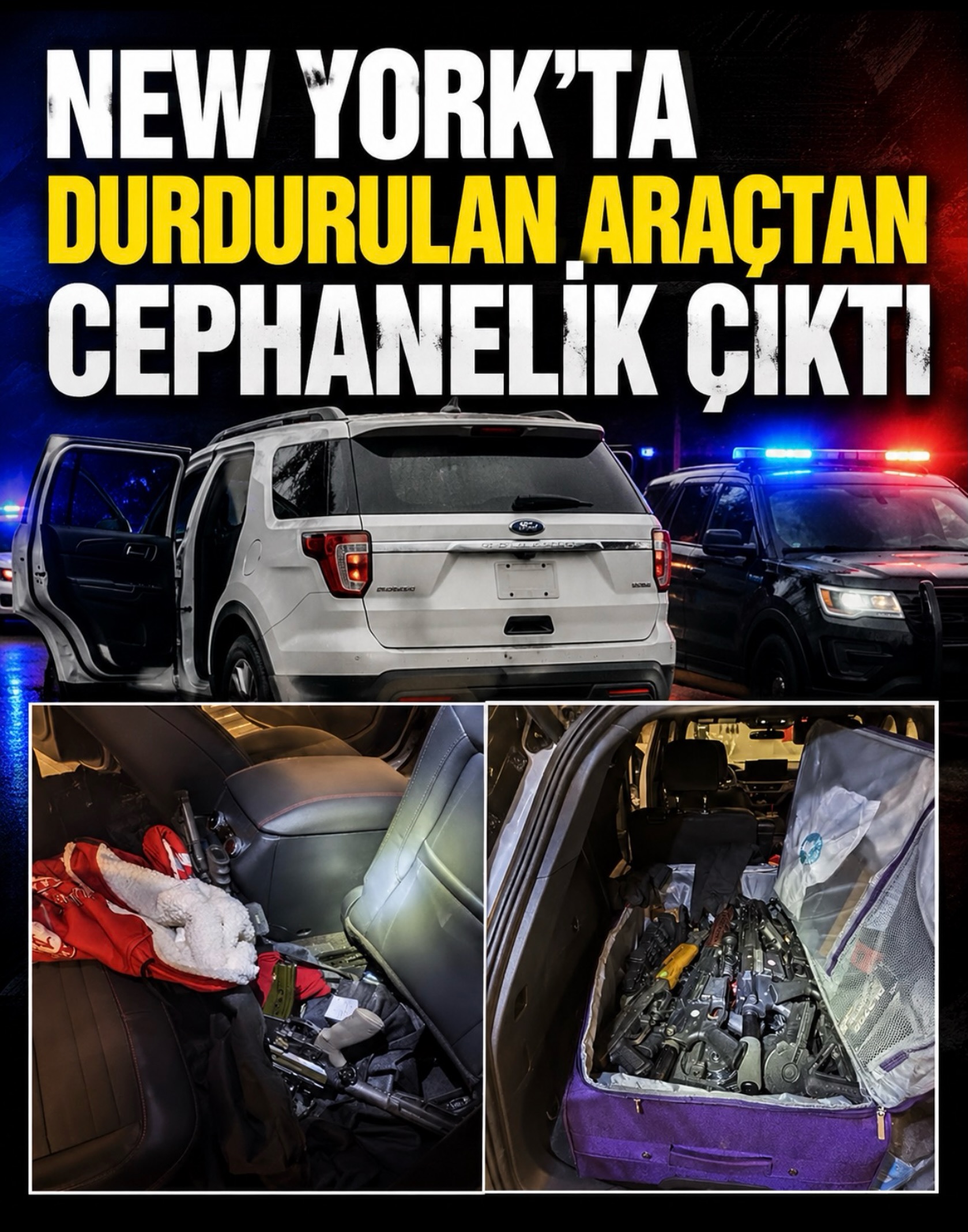 New York’ta Durdurulan Araçtan Cephanelik Çıktı