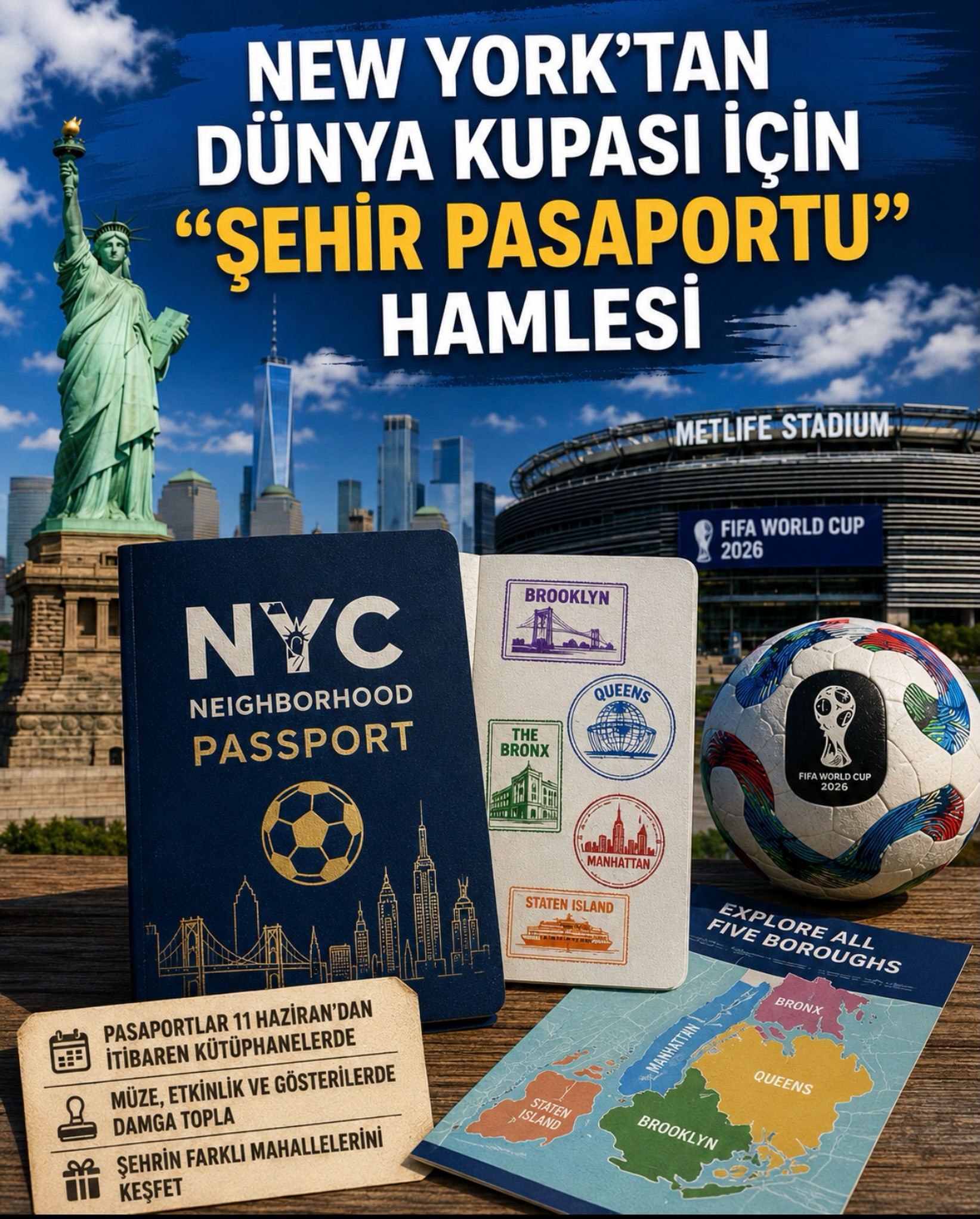 Dünya Kupası İçin New York’ta Ücretsiz Etkinlikler Başlıyor