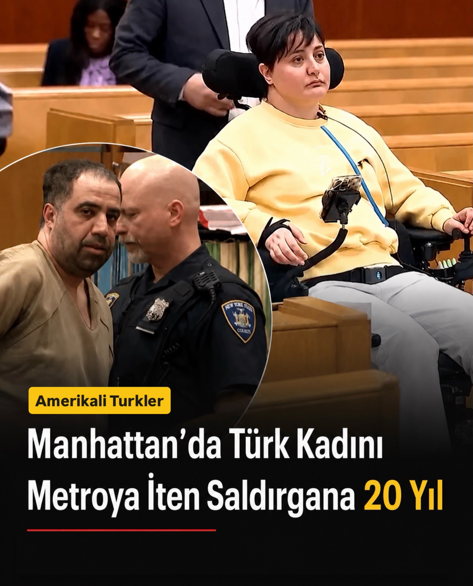 Manhattan’da Türk Kadını Metroya İten Saldırgana 20 Yıl