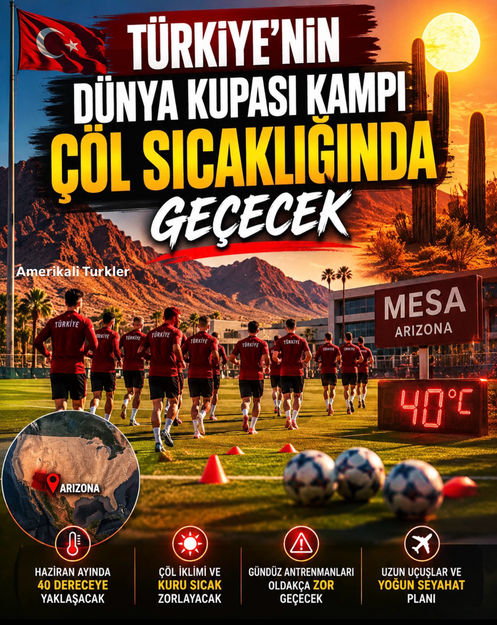 Türkiye’nin Dünya Kupası Kampı Çöl Sıcağında Geçecek