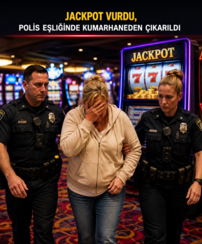 JACKPOT VURDU, POLİS EŞLIĞİNDE KUMARHANEDEN ÇIKARILDI