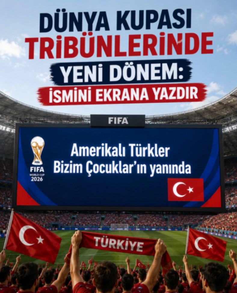 DÜNYA KUPASI TRİBÜNLERİNDE YENİ DÖNEM: İSMİNİ EKRANA YAZDIR