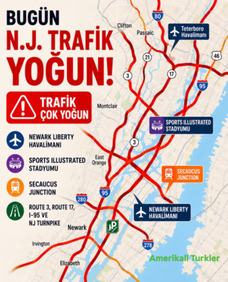 BUGÜN N.J. TRAFİK YOĞUN!