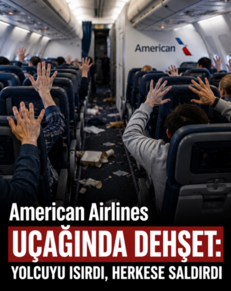 American Airlines UÇAĞINDA DEHŞET: YOLCUYU ISIRDI, HERKESE SALDIRDI