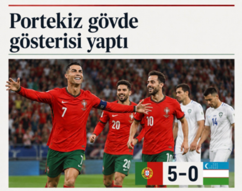 Portekiz gövde gösterisi yaptı