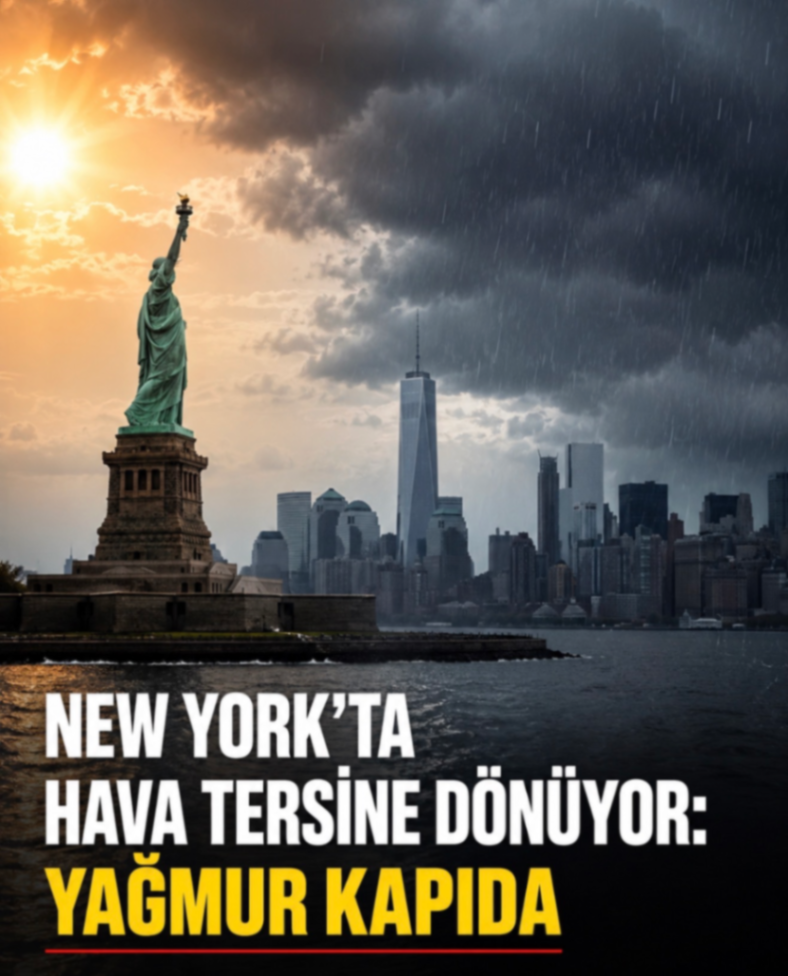 NEW YORK'TA HAVA TERSİNE DÖNÜYOR: YAĞMUR KAPIDA