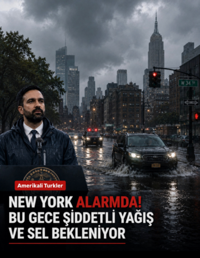 NEW YORK ALARMDA! BU GECE ŞİDDEȚLİ YAĞIŞ VE SEL BEKLENİYOR