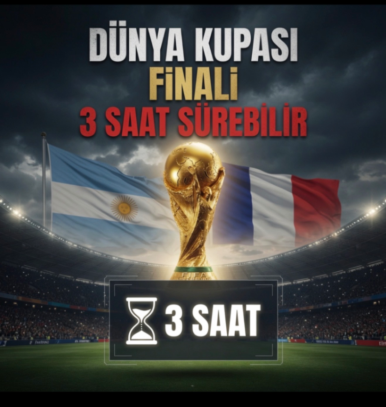 DÜNYA KUPASI FiNALi 3 SAAT SÜREBİLİR