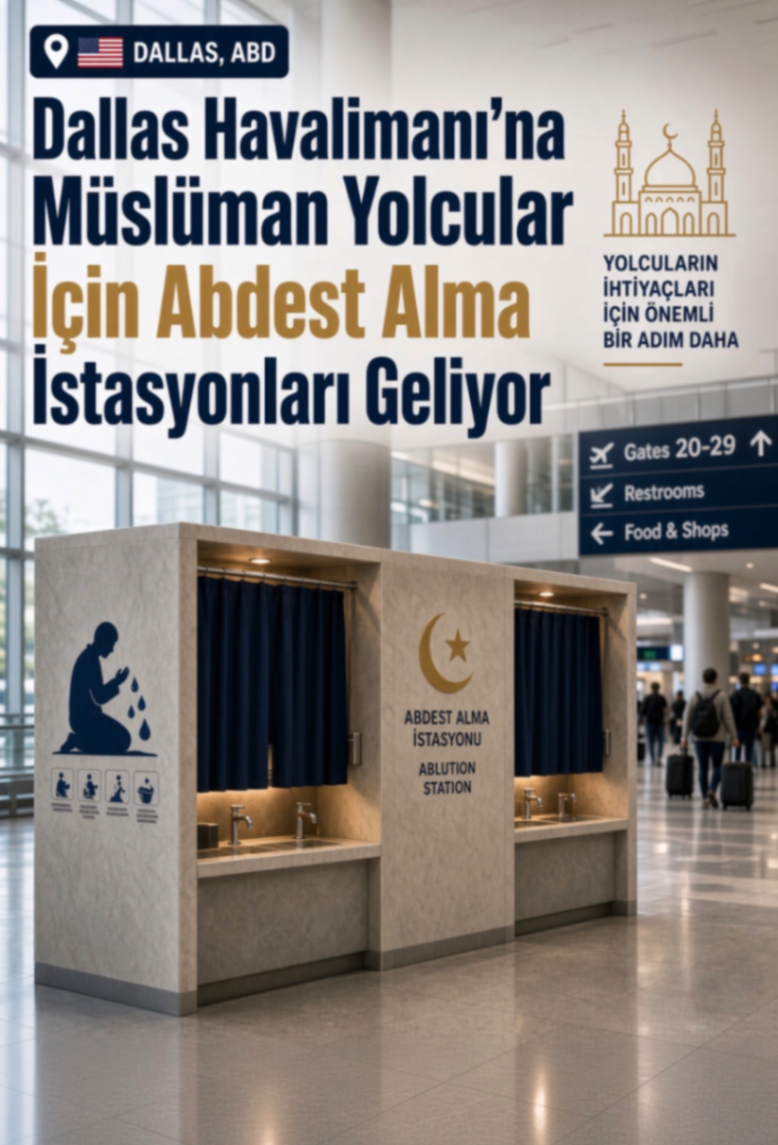 Dallas Havalimanı'na Müslüman Yolcular Için Abdest Alma Istasyonları Geliyor