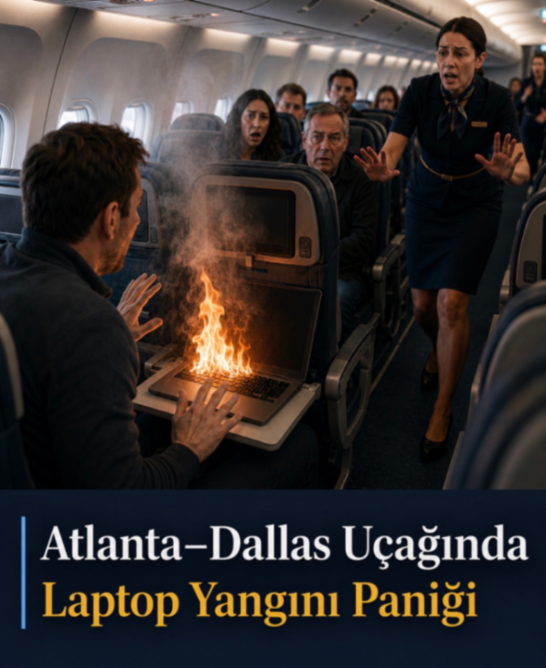 Atlanta-Dallas Uçağında Laptop Yangını Paniği