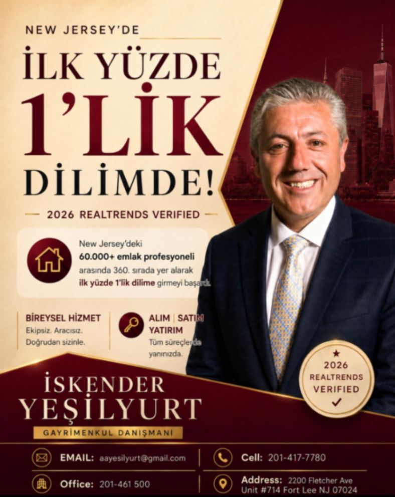 NEW ERSEY'DE İLK YÜZDE 1'LIK DİLİMDE!
