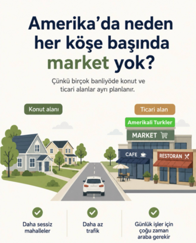 Amerika'da neden her köşe başında market yok?