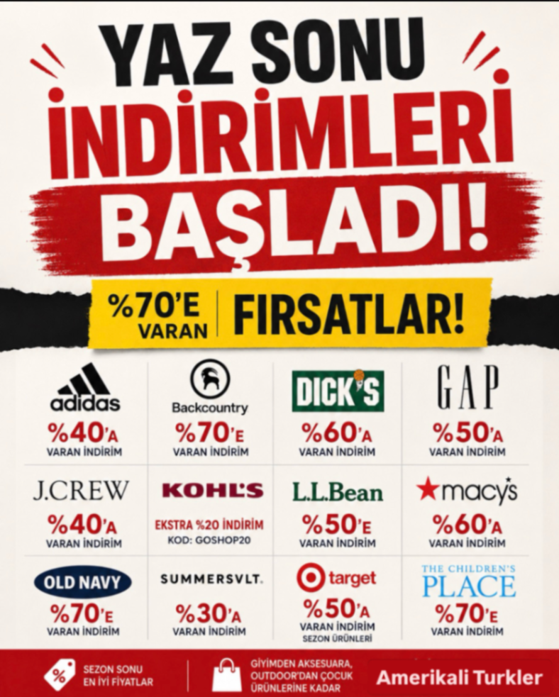 ABD’DE YAZ SONU İNDİRİMLERİ BAŞLAD
