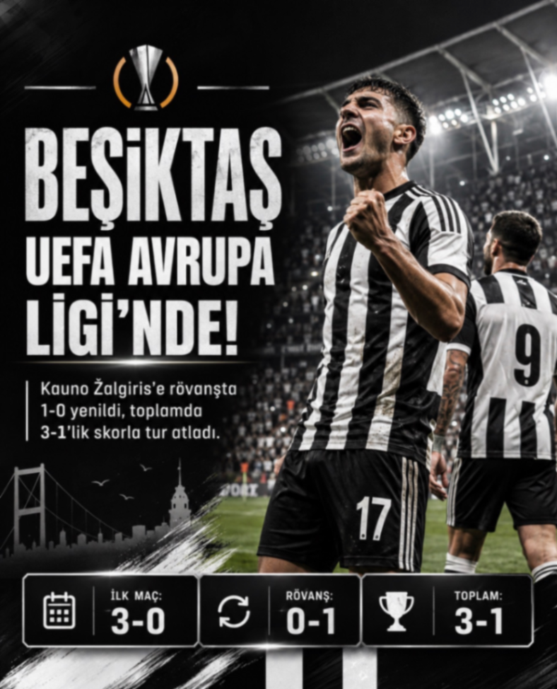 BEŞİKTAŞ UEFA AVRUPA LİGİ’NDE!
