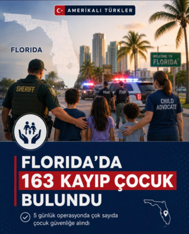 FLORIDA'DA 163 KAYIP ÇOCUK BULUNDU