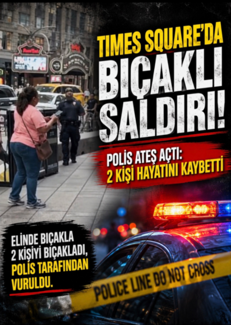 TIMES SQUARE'DA BICAKLI SALDIRII